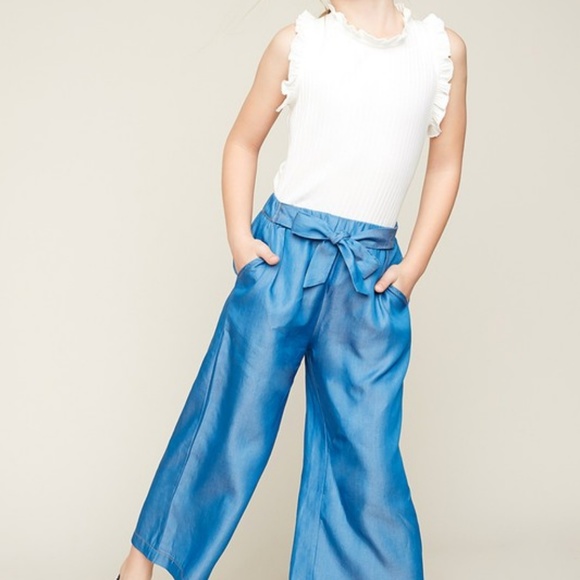 NWT Girls Hayden Mock Ruffle Neck Tank - - Picture 2 of 4